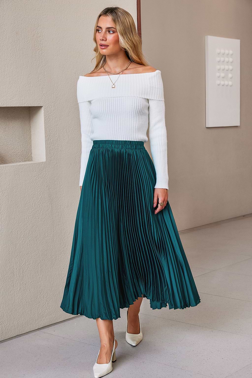 Swing By Green Midi Dress