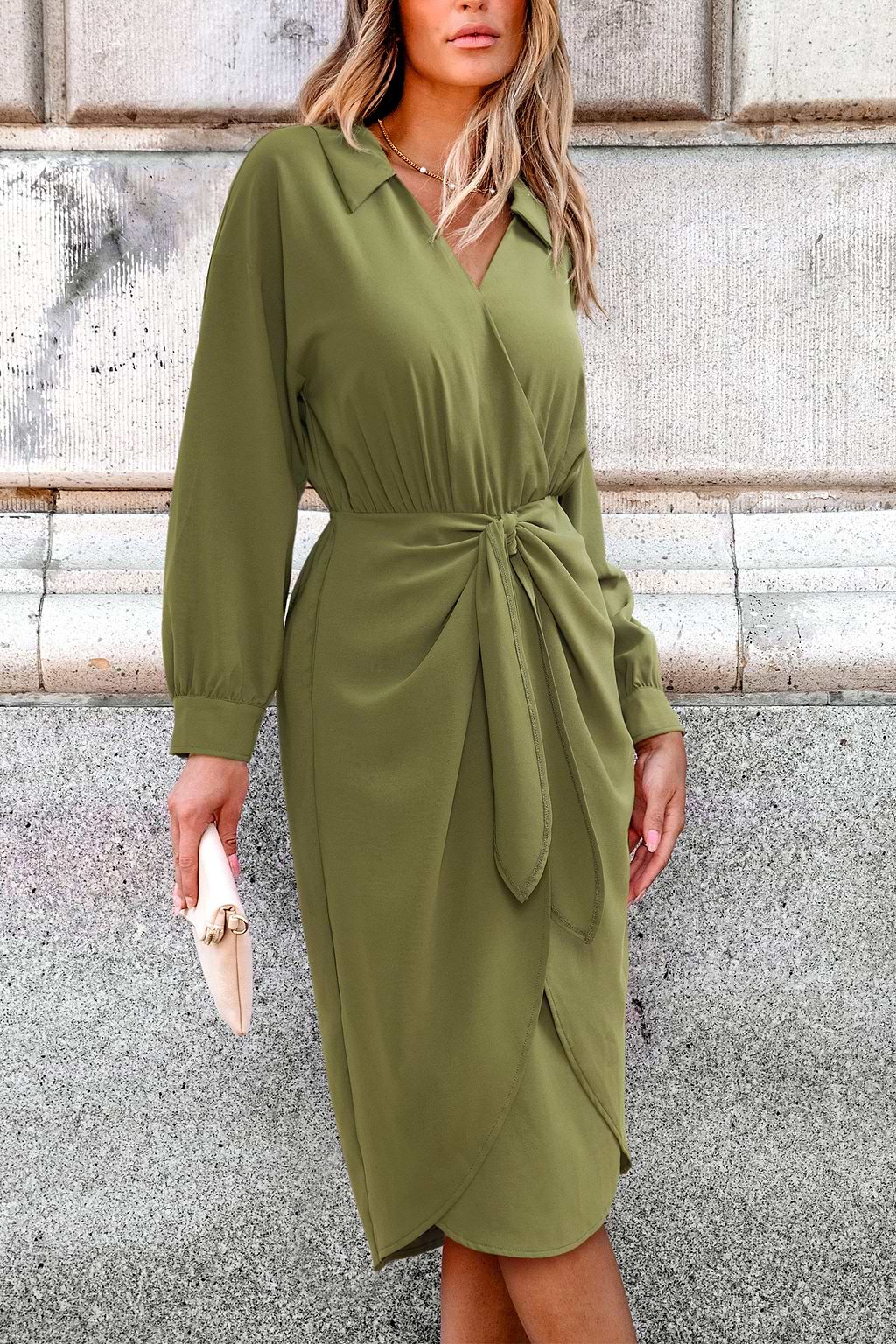 Abito midi verde Odessa