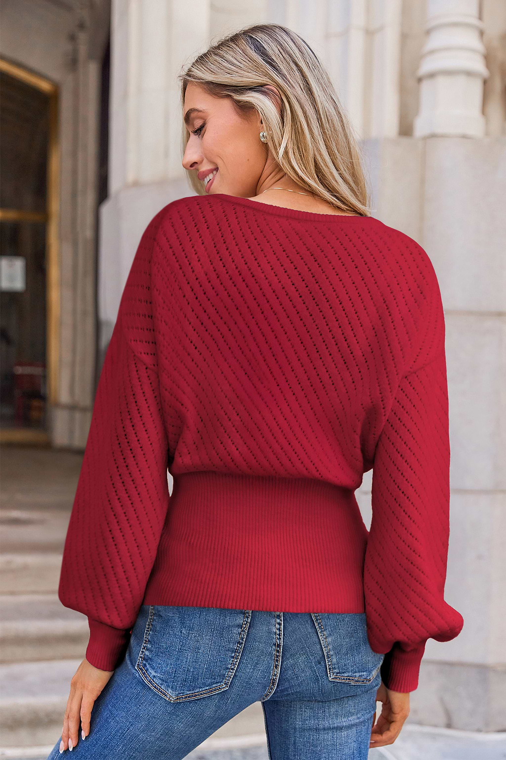 Never Too Late Red Sweater