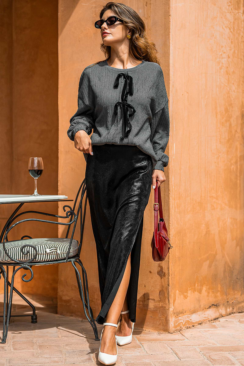 Eclipse Black Maxi Skirt