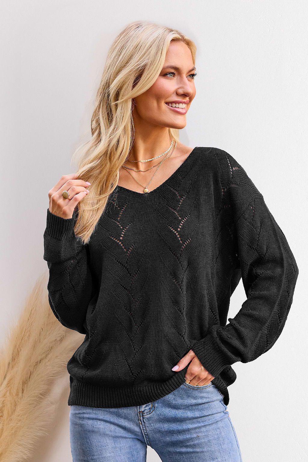 Not a Care Black Sweater