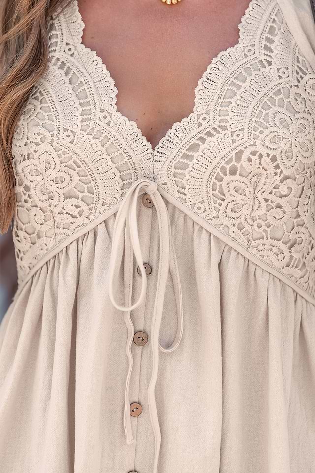Sunlit Beige Mini Dress | Playful Yet Chic | Cupshe