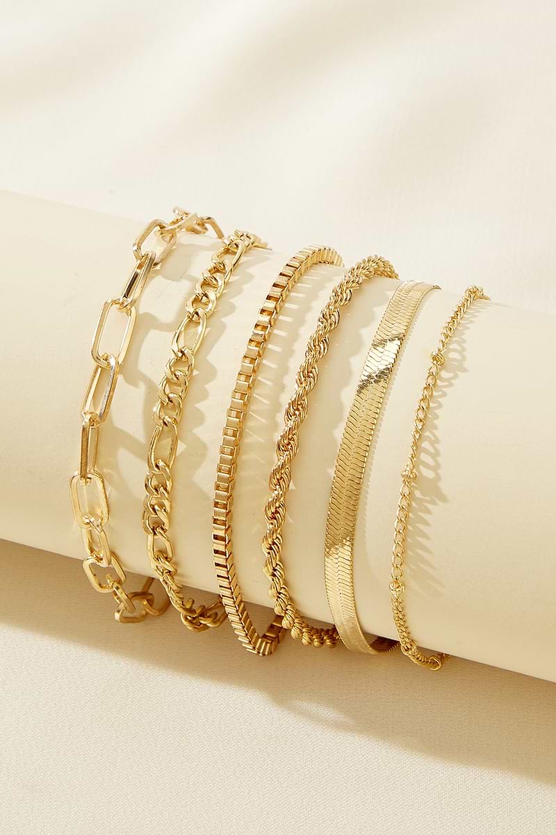 Full Circle Gold-Tone Bracelet Set