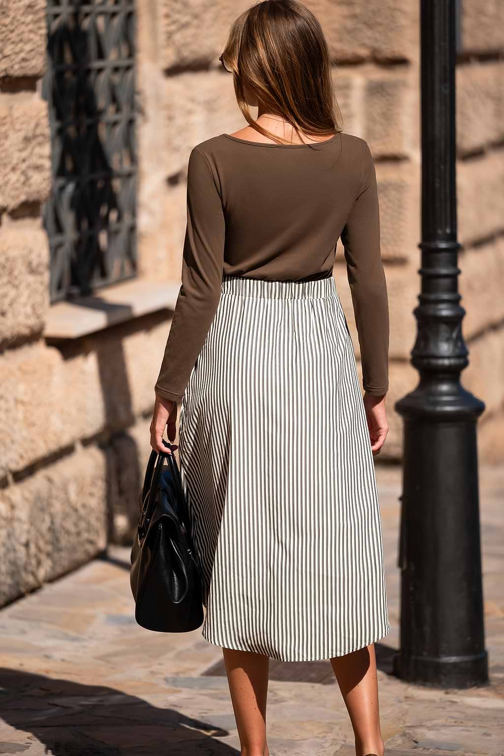 Vestido largo a rayas de First Street