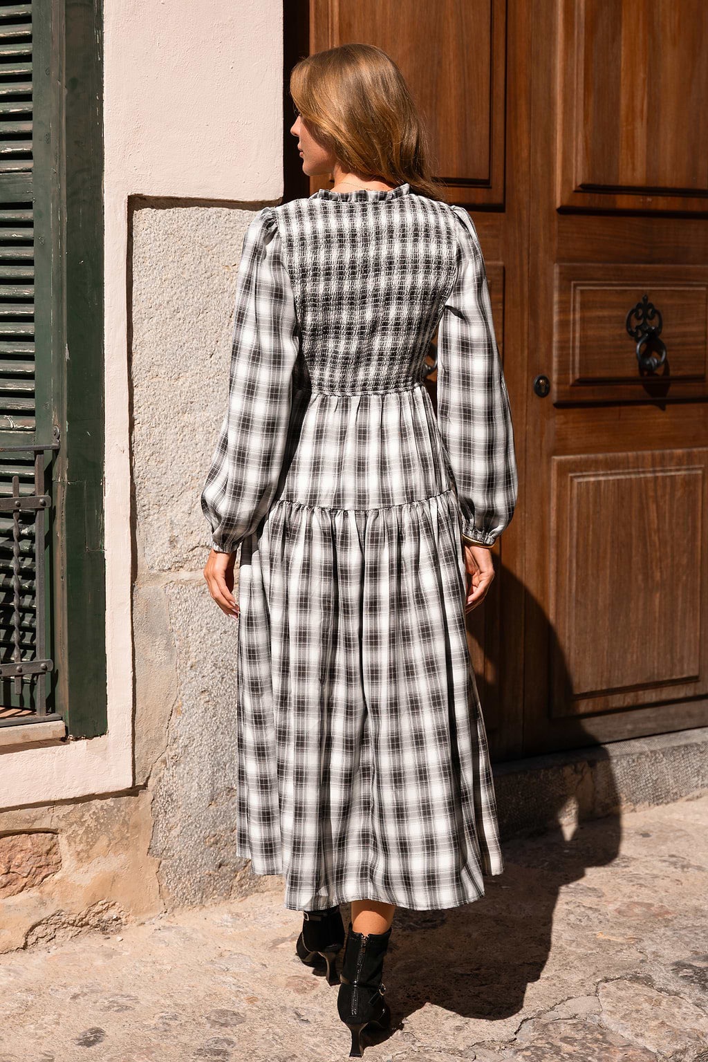Honey & Thyme Plaid Maxi Dress