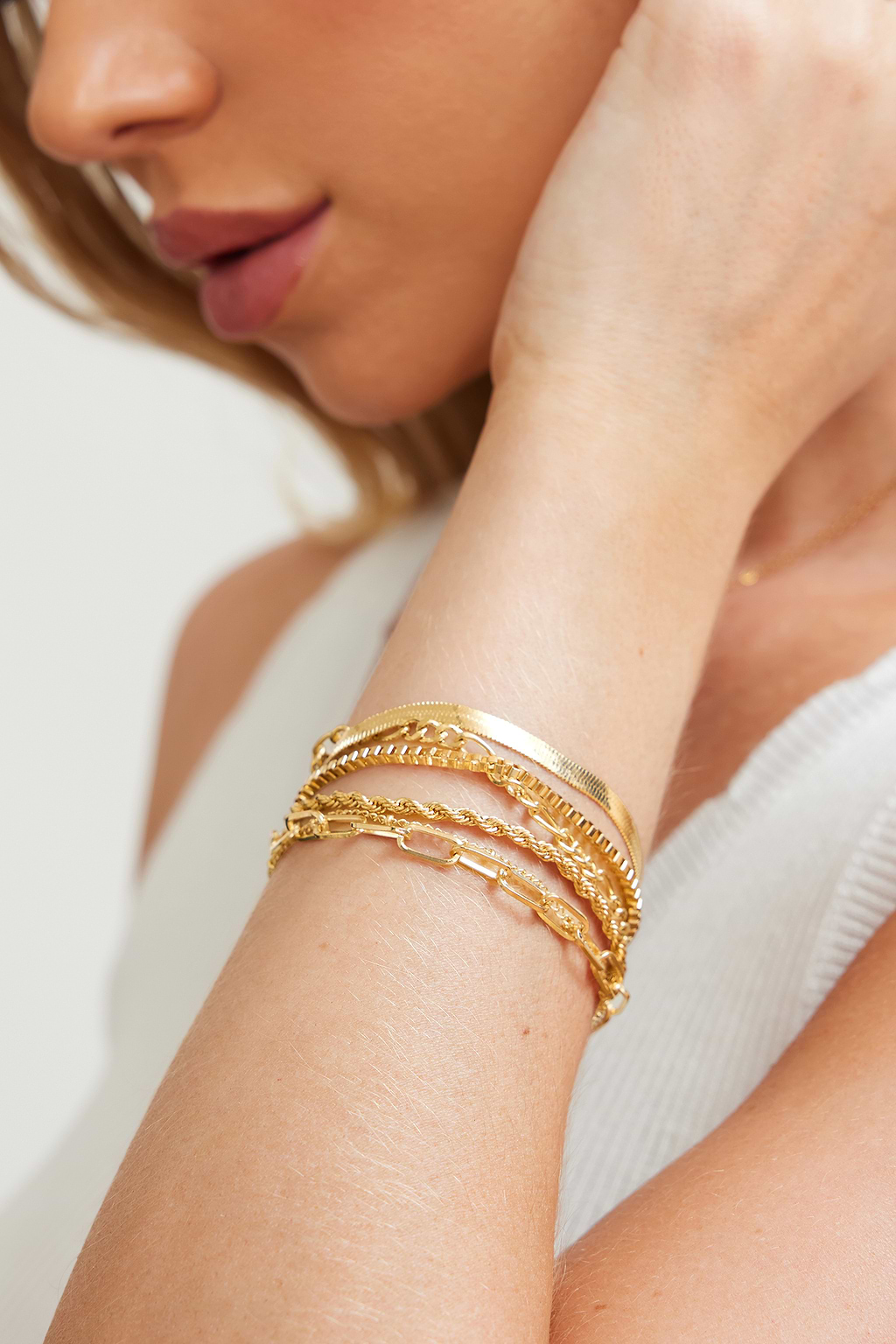 Full Circle Gold-Tone Bracelet Set