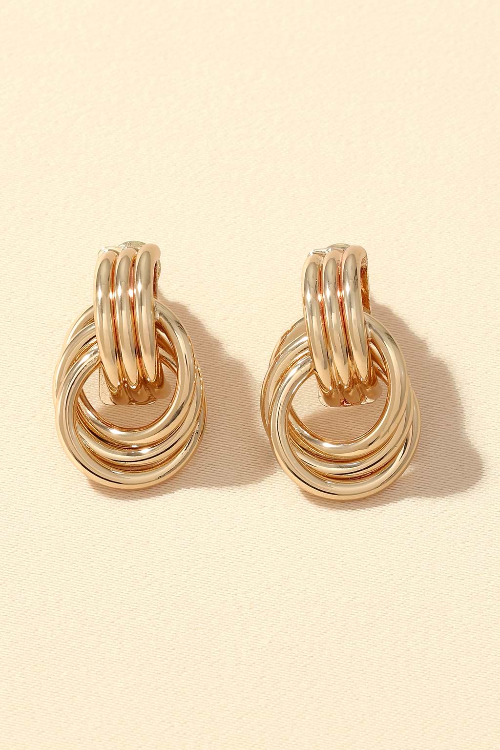 Focal Point Gold-Tone Earrings