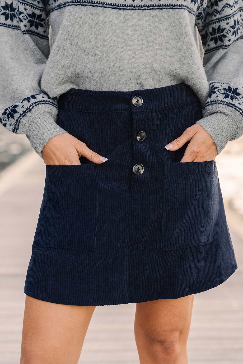 Brunch Date Blue Mini Skirt