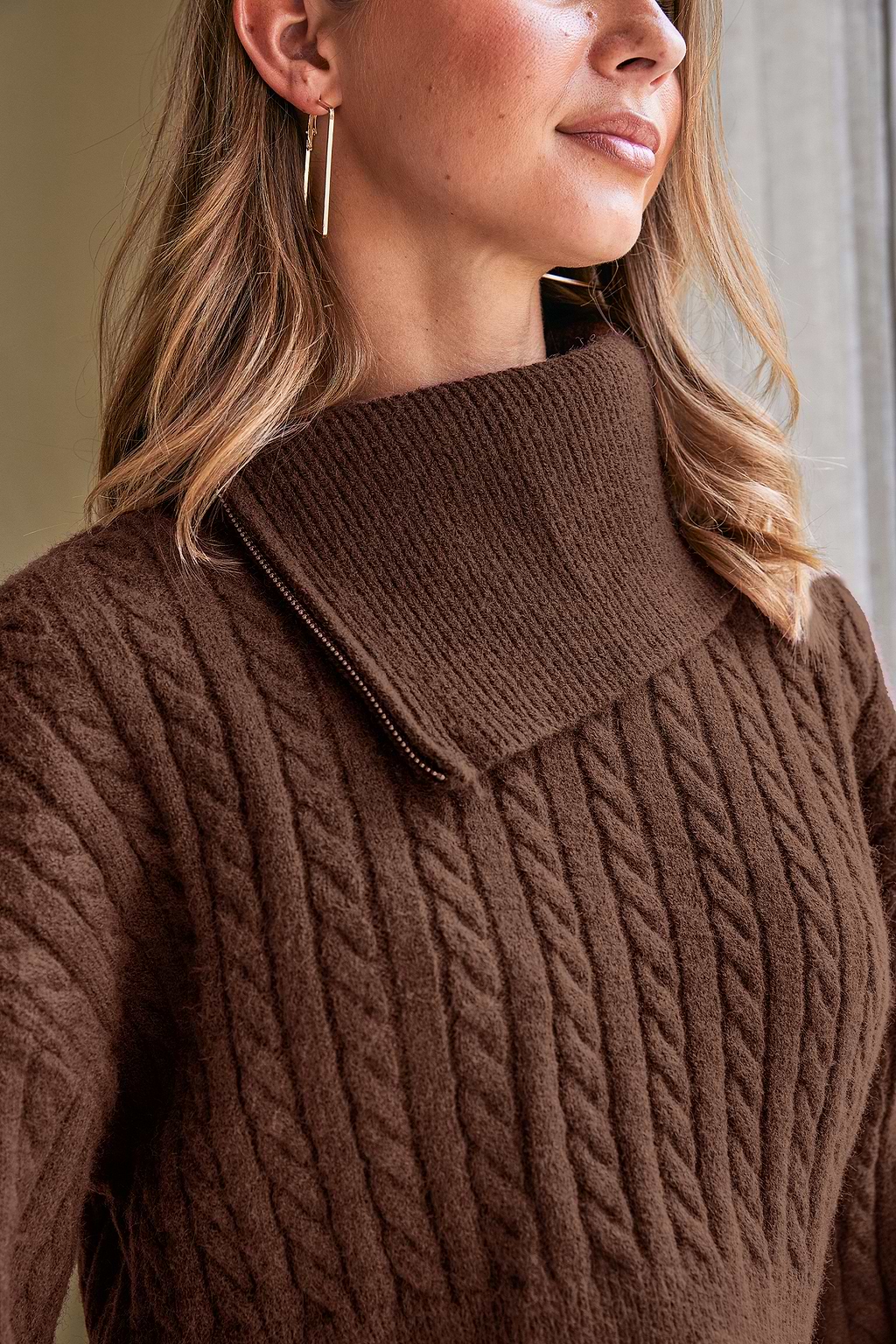 Slow Day Brown Sweater