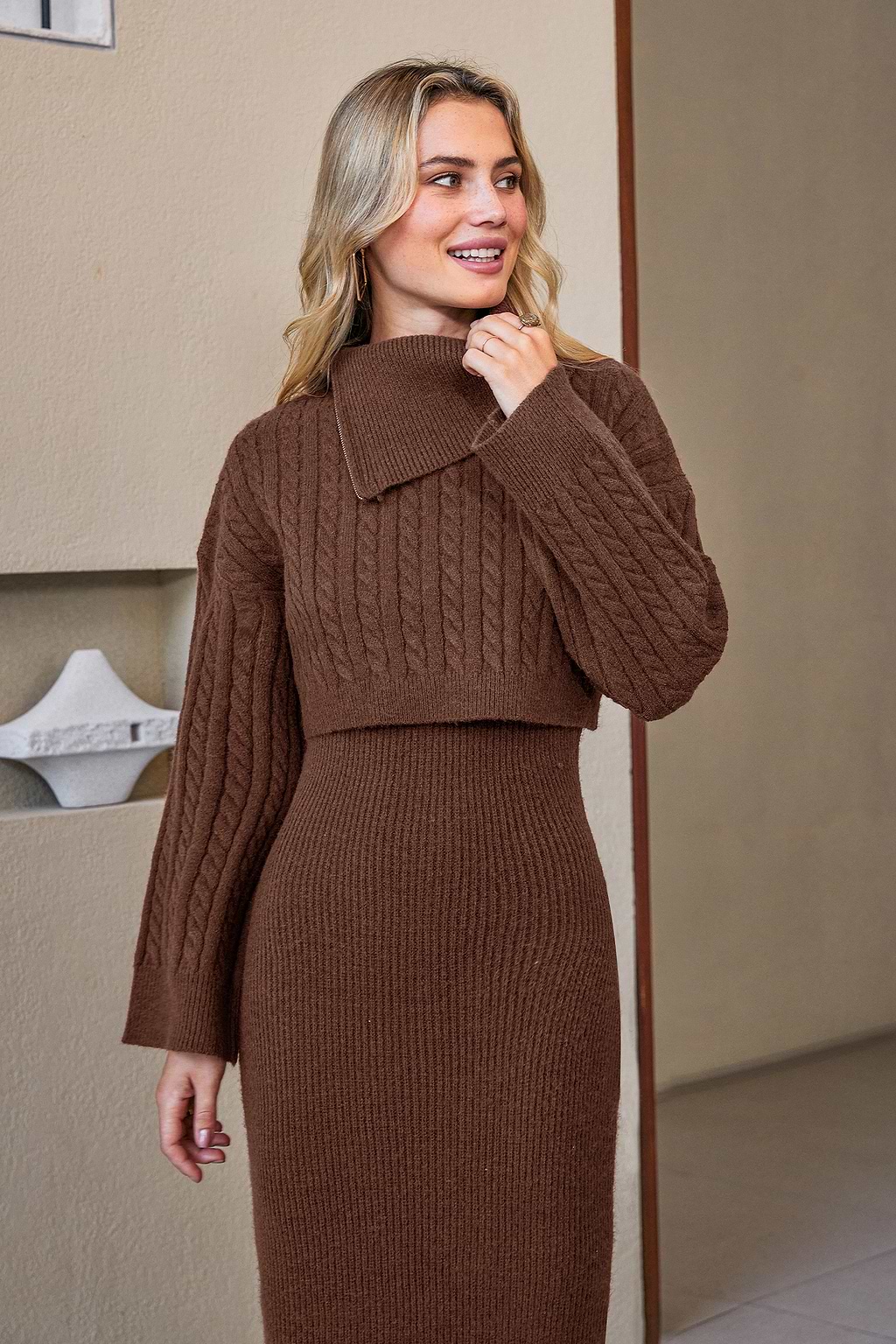 Slow Day Brown Sweater