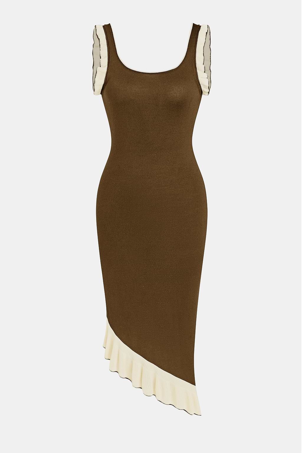 Last Call Brown Midi Sweater Dress