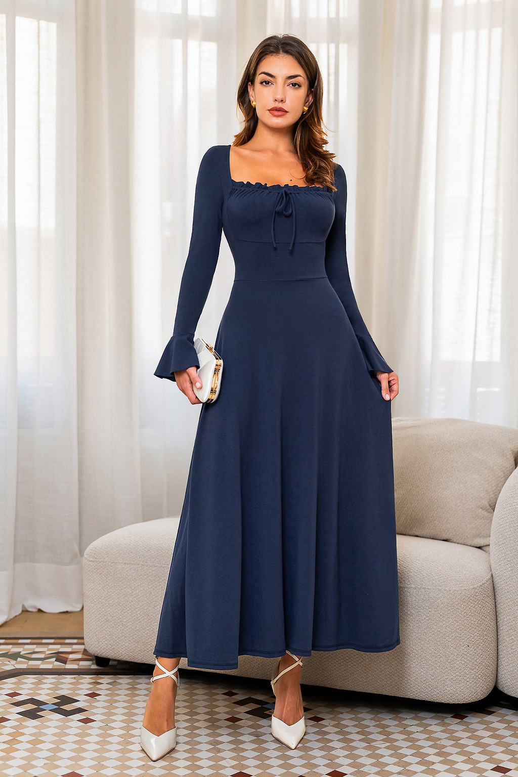 Evening Tales Blue Midi Dress