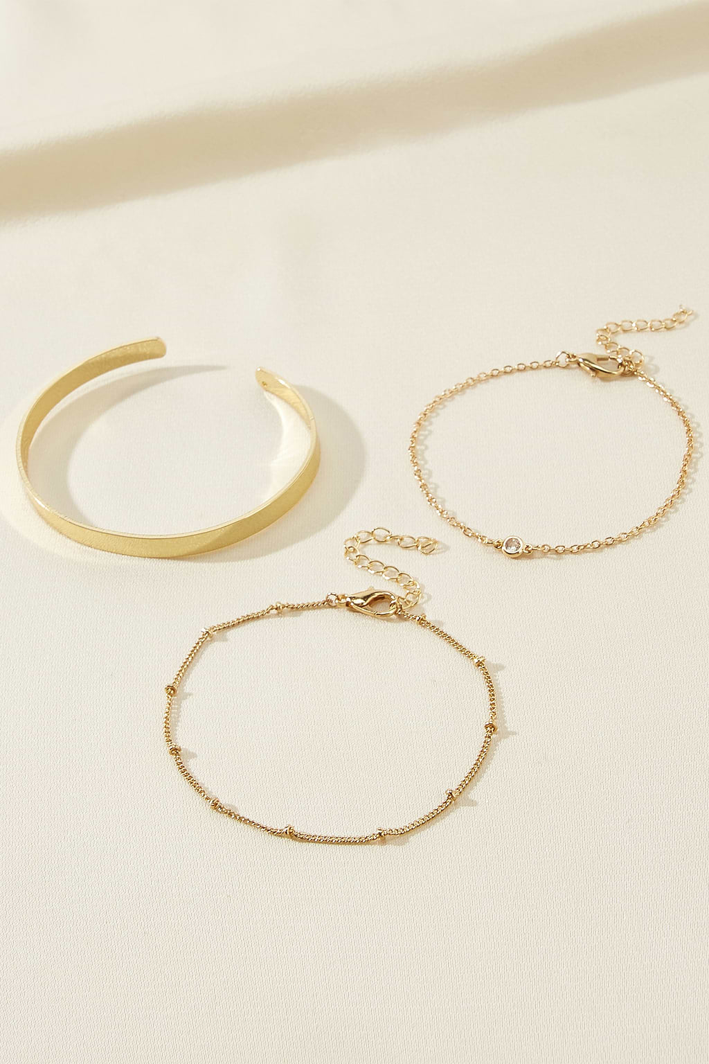 Elegantes Goldfarbenes Armband-Set