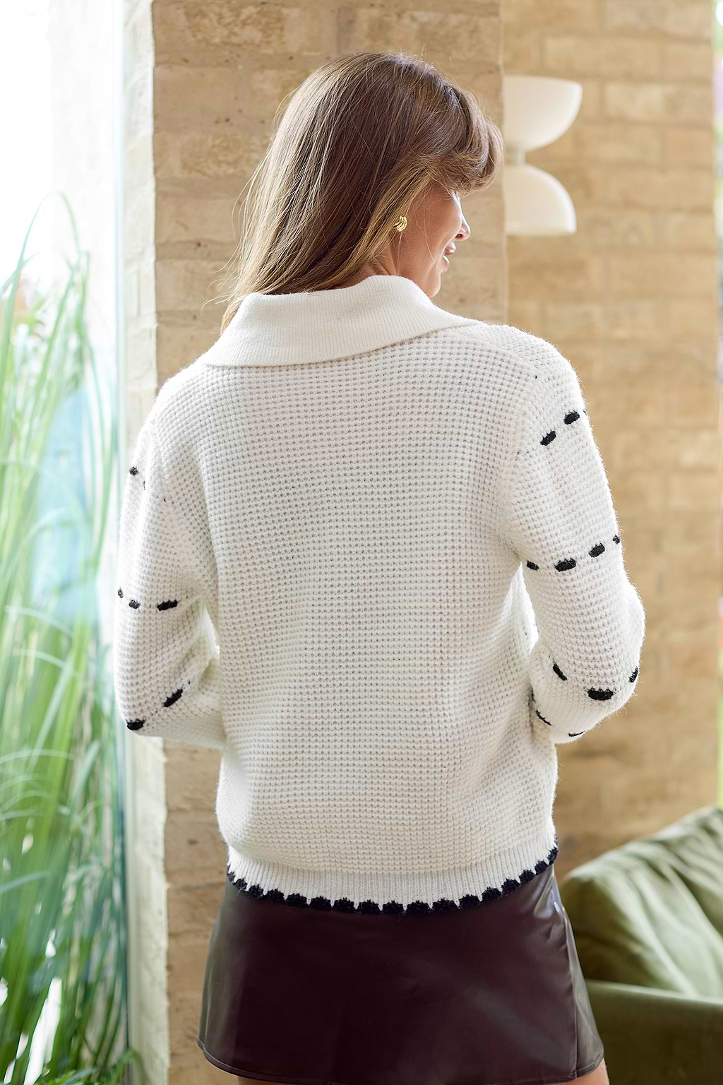 Snug & Cute White Sweater