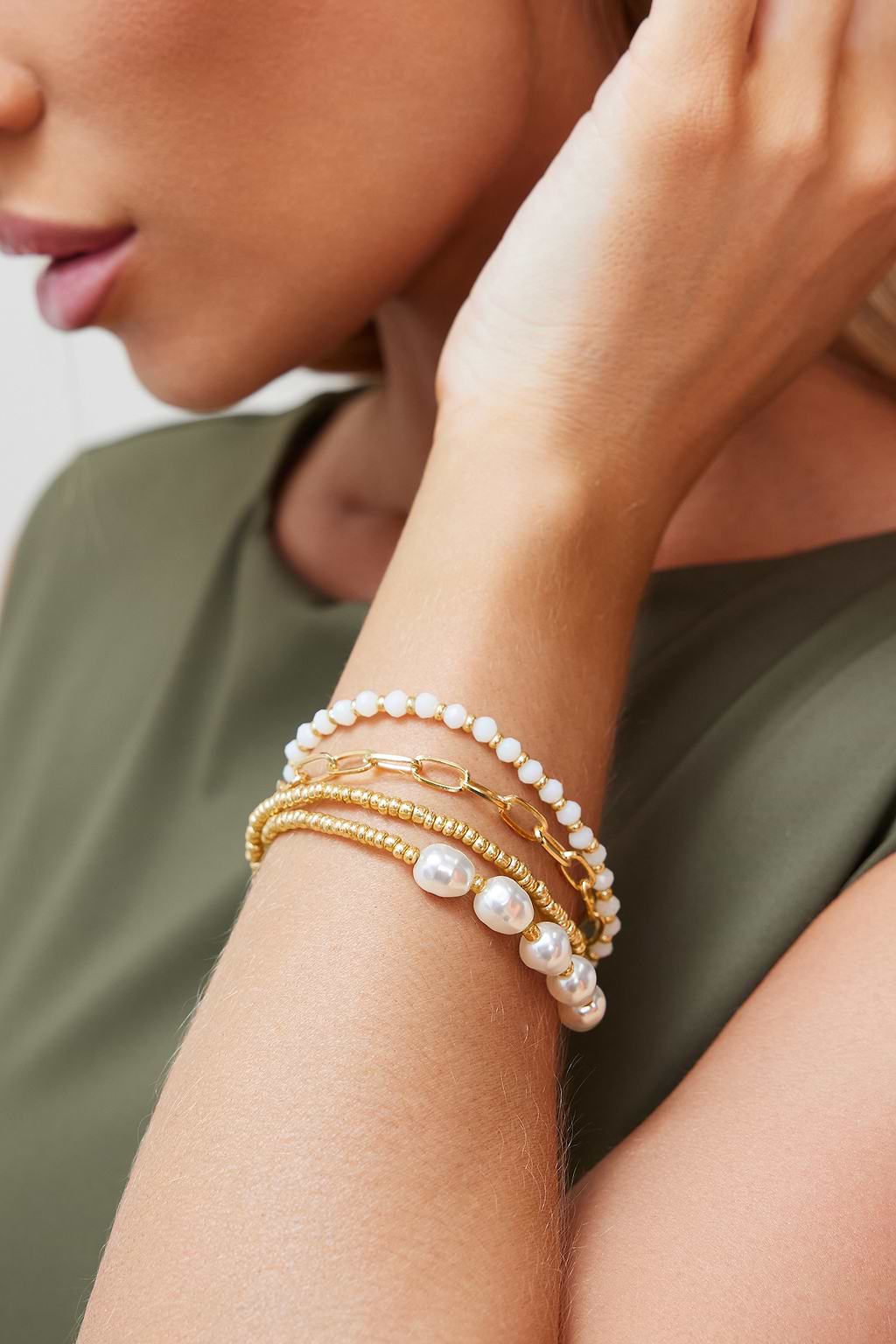 Set di bracciali Minimal Muse color oro