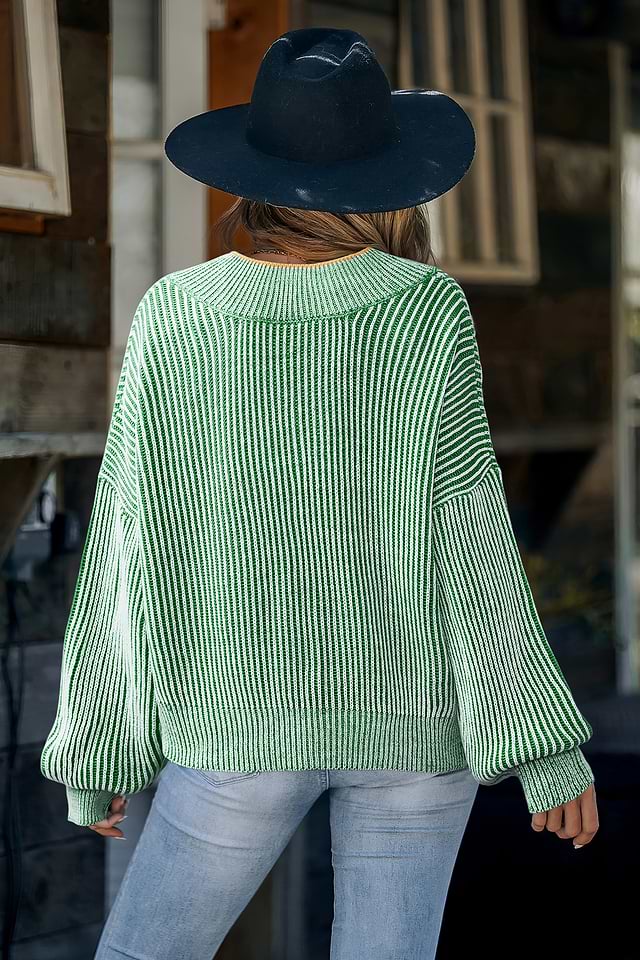 Easy Peasy Green Sweater