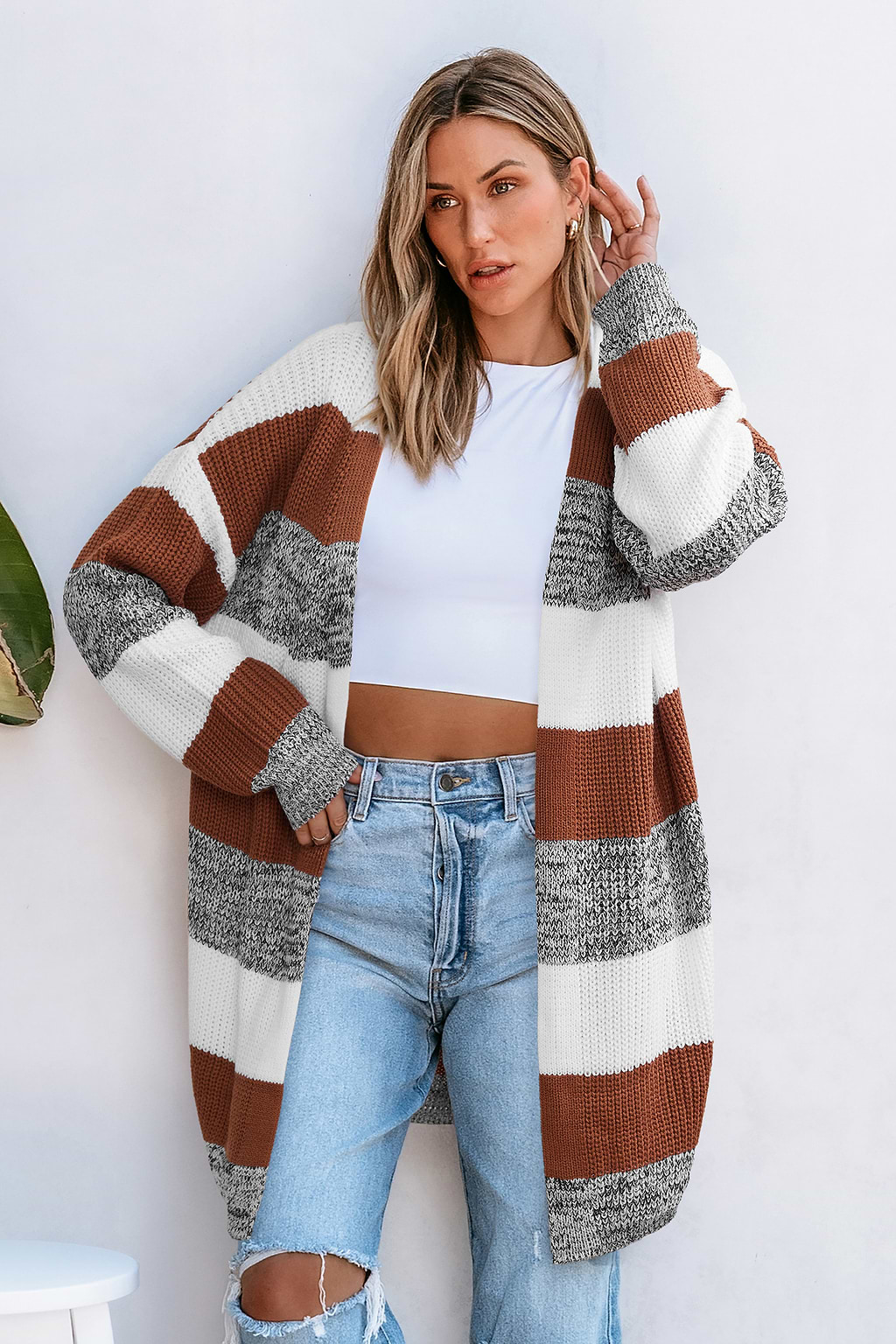 Chill Pill Striped Cardigan