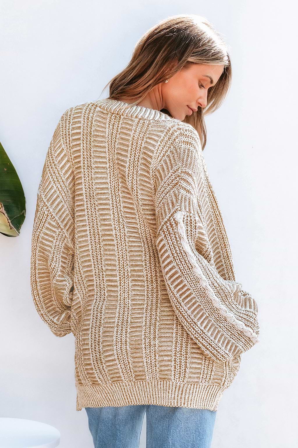 At Ease Beige Sweater