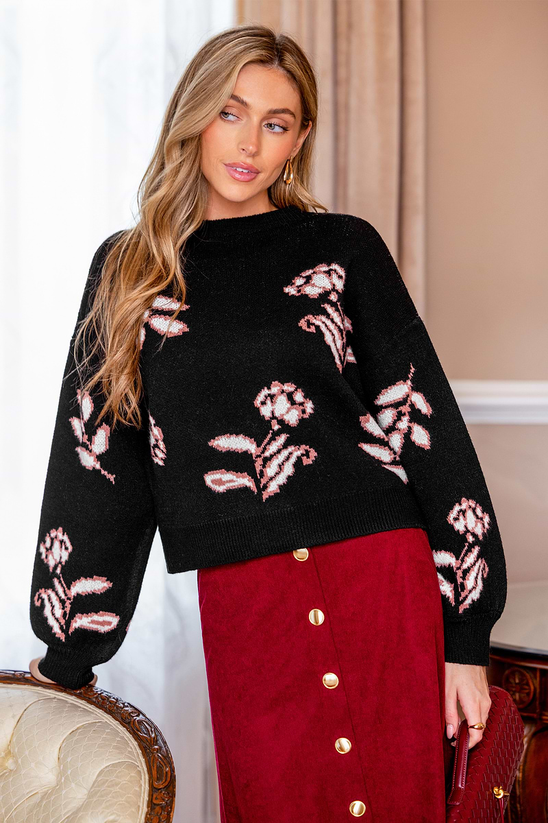 Thorns & All Floral Sweater