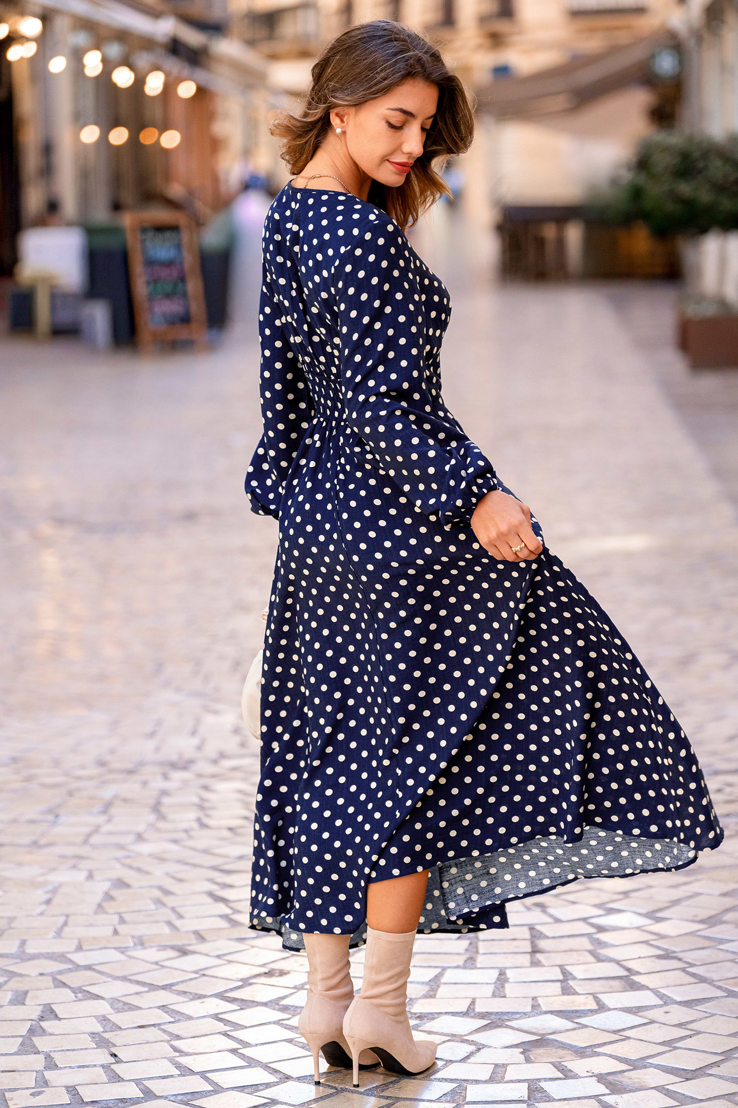 Over Coffee Polka Dot Maxi Dress | Flirty & Feminine Style | Cupshe
