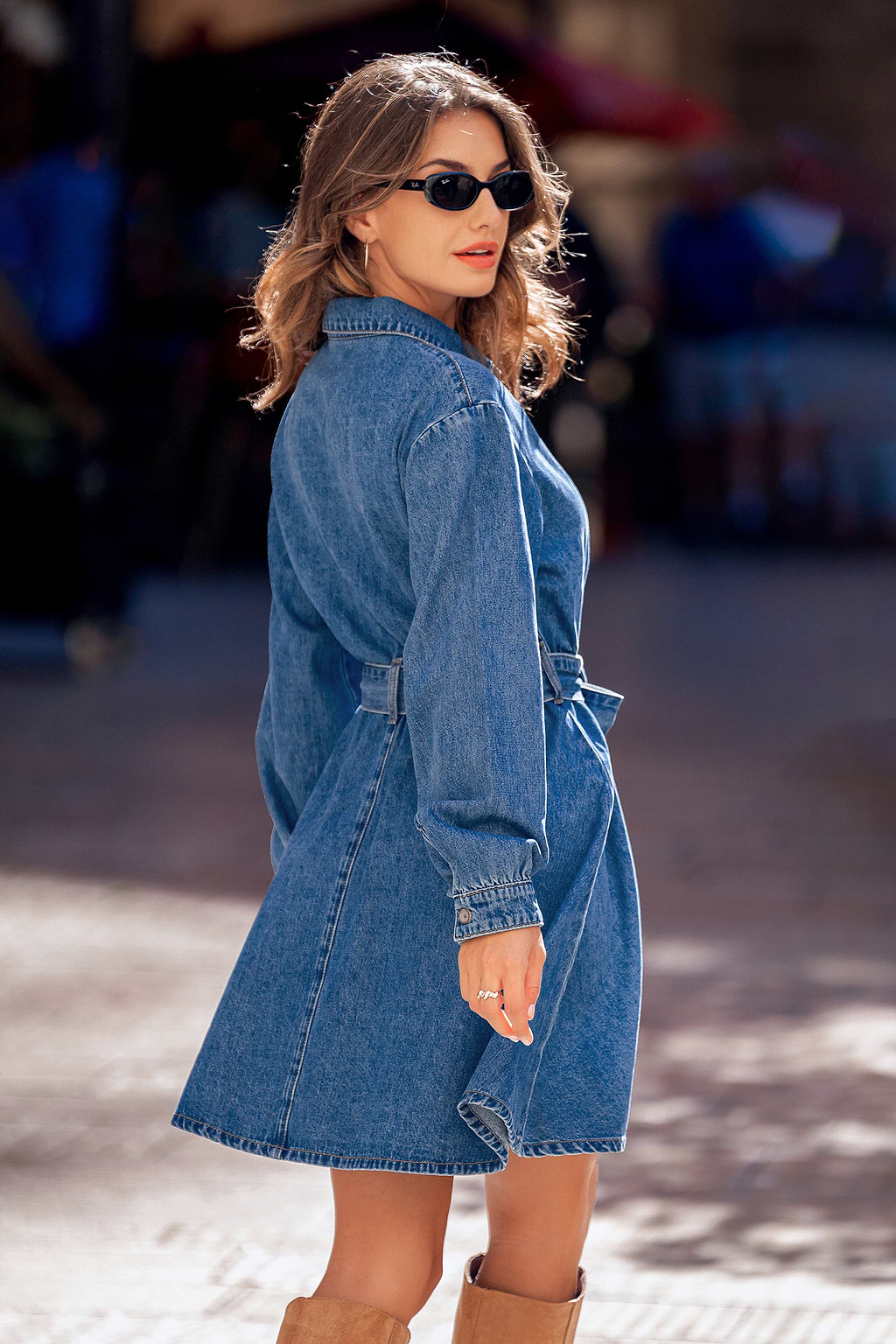 Runway Ready Blue Mini Dress