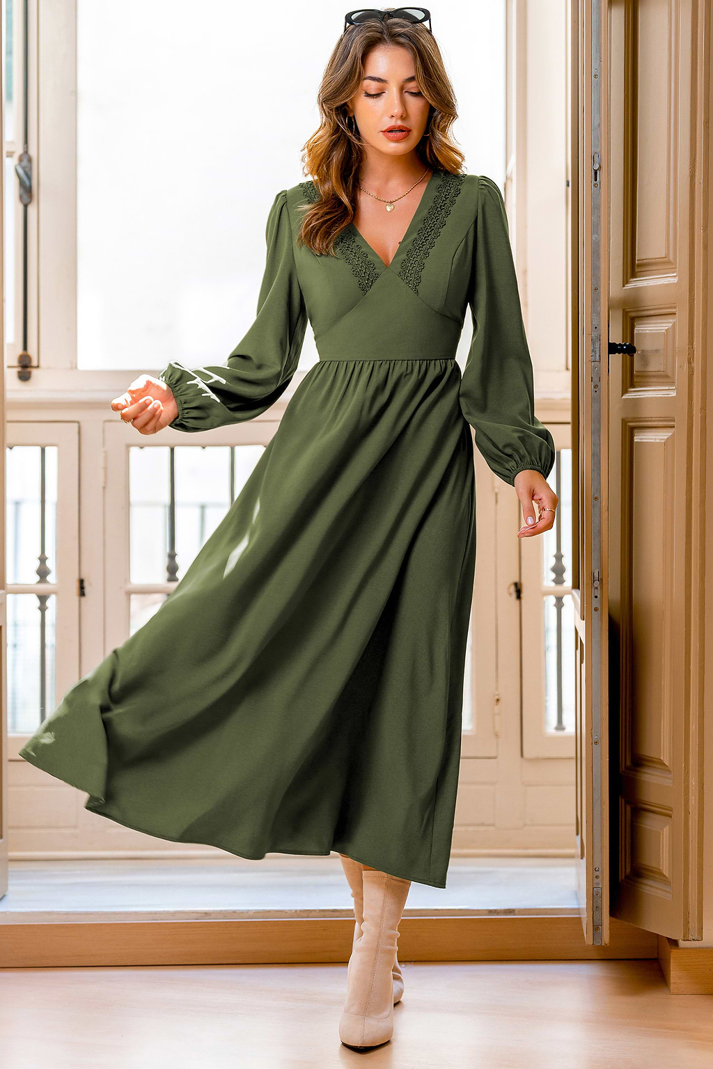Cecilia Green Maxi Dress