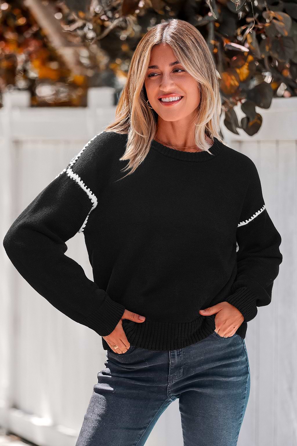 Take Notice Black Sweater