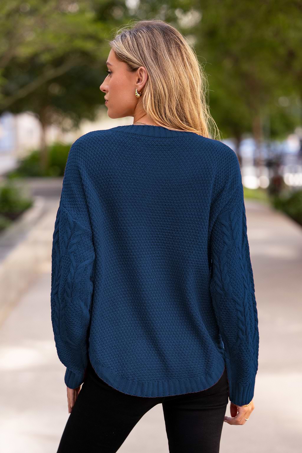 Maglione blu mezza luna