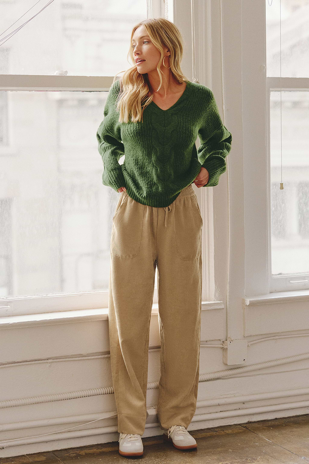 Warm Brew Green Sweater