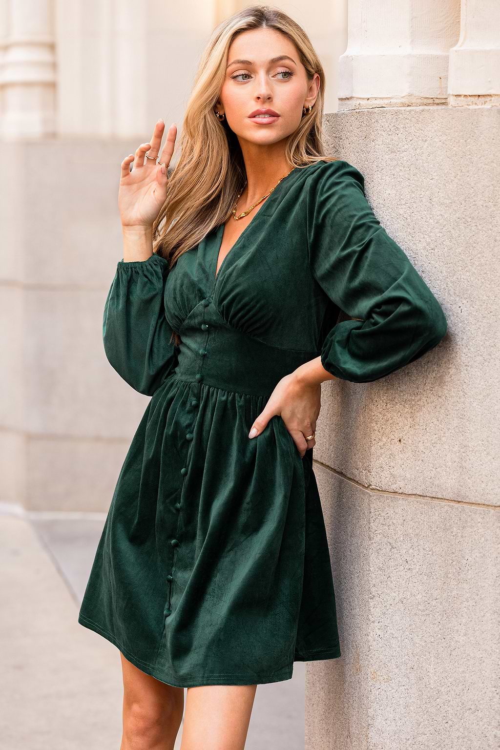 Twilight Grove Green Mini Dress