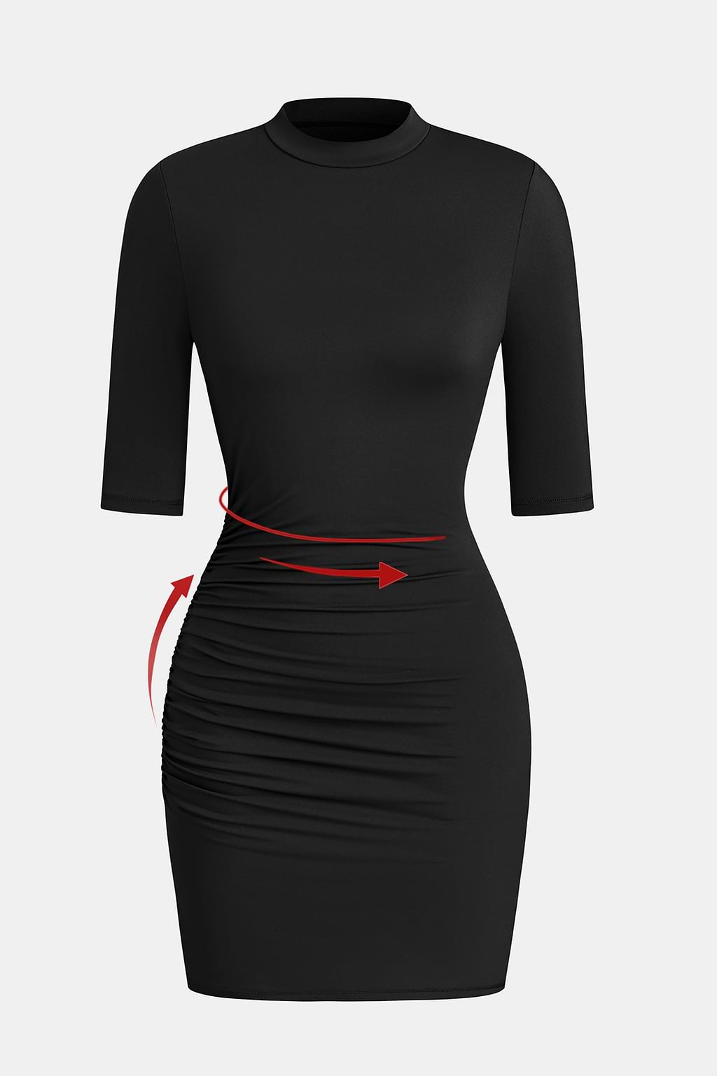 Celestial Veil Black Mini Dress