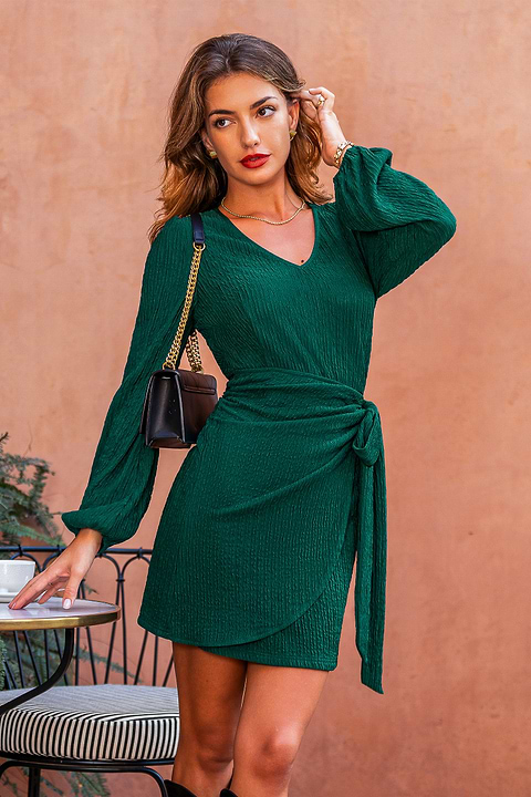 Spring Forward Green Mini Dress