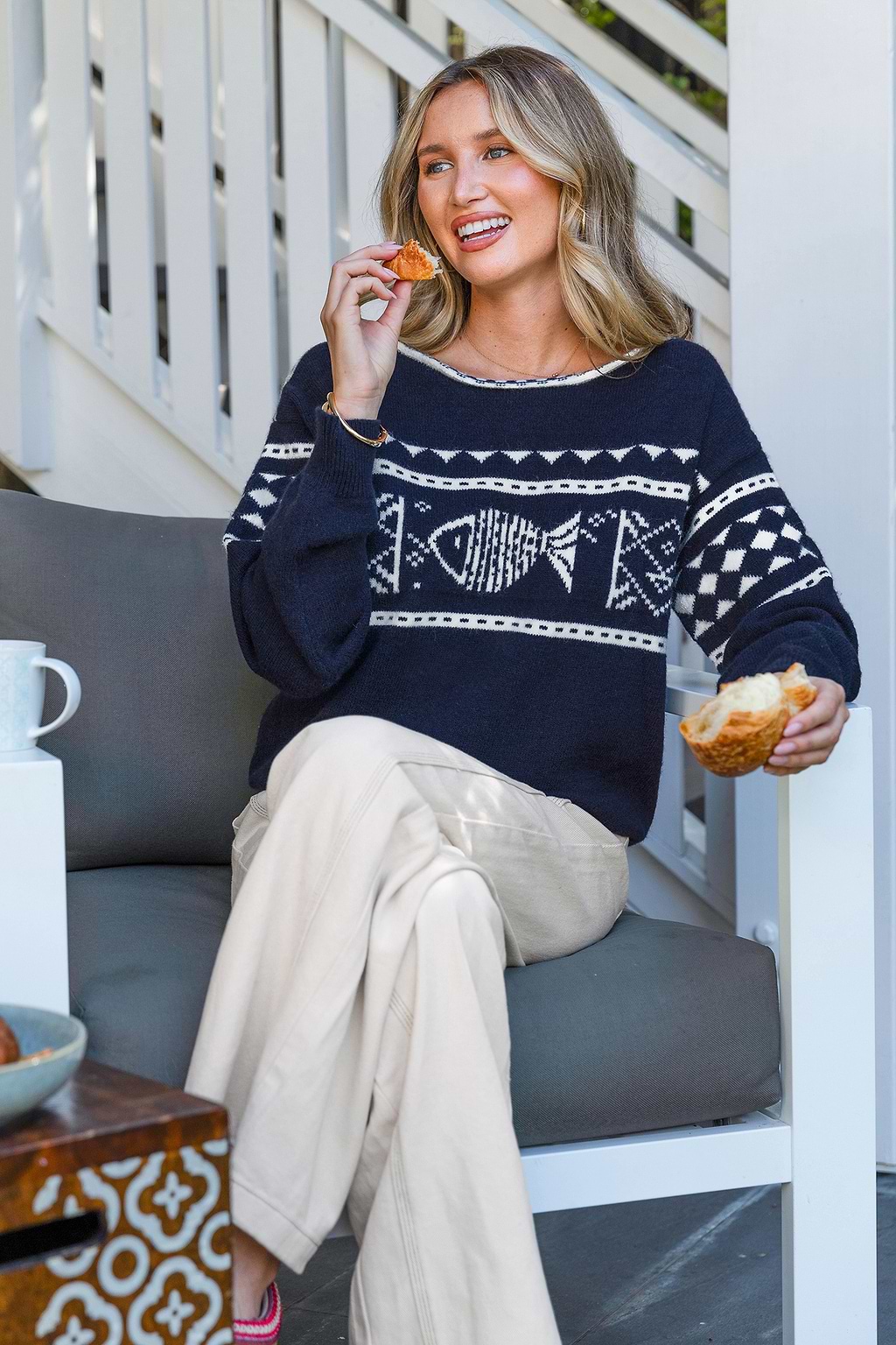 Off the Hook Blue Sweater