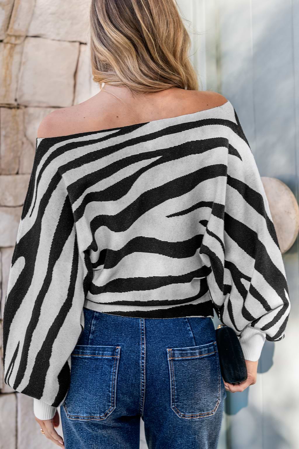 Stripes & Vibes Animal Print Sweater