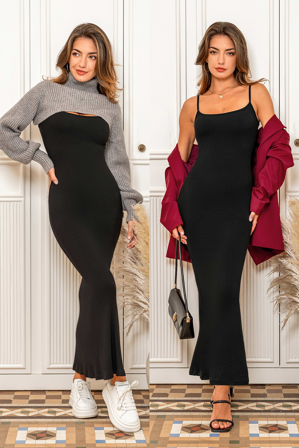 Crowd Pleaser Black Maxi Dress