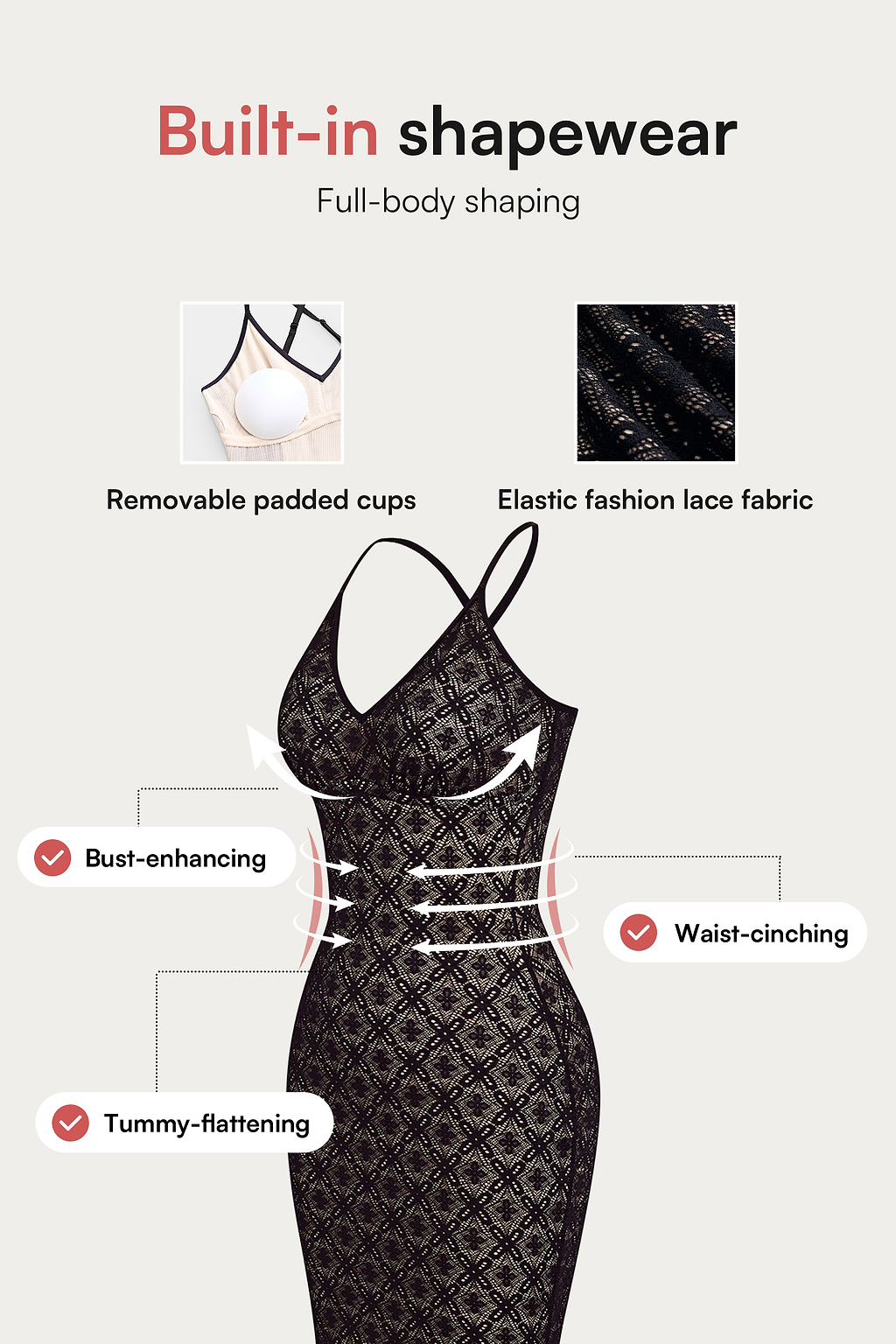 Confidence Cut Black Shapewear Maxi Dress