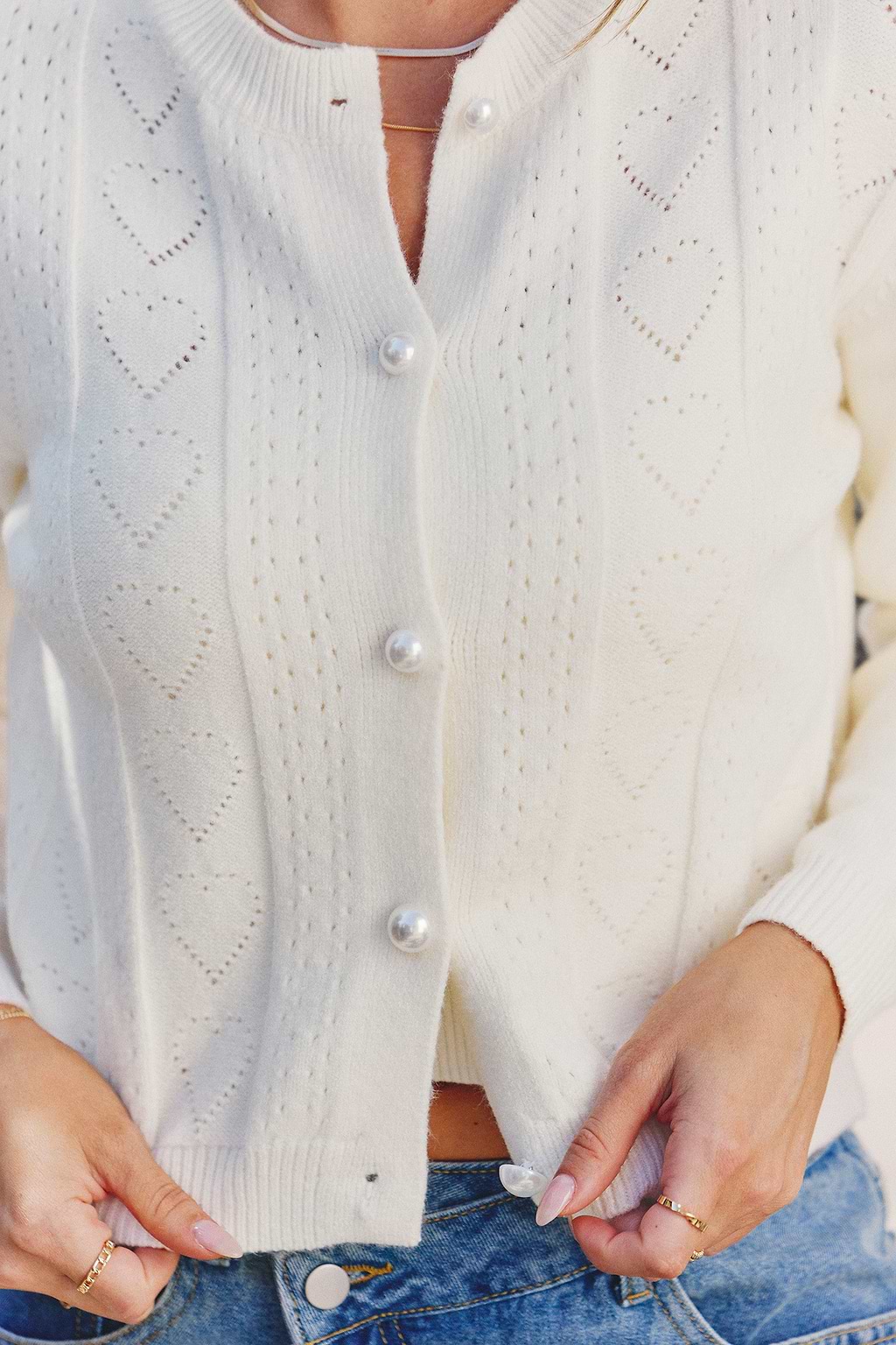 Full of Heart Cream Cardigan