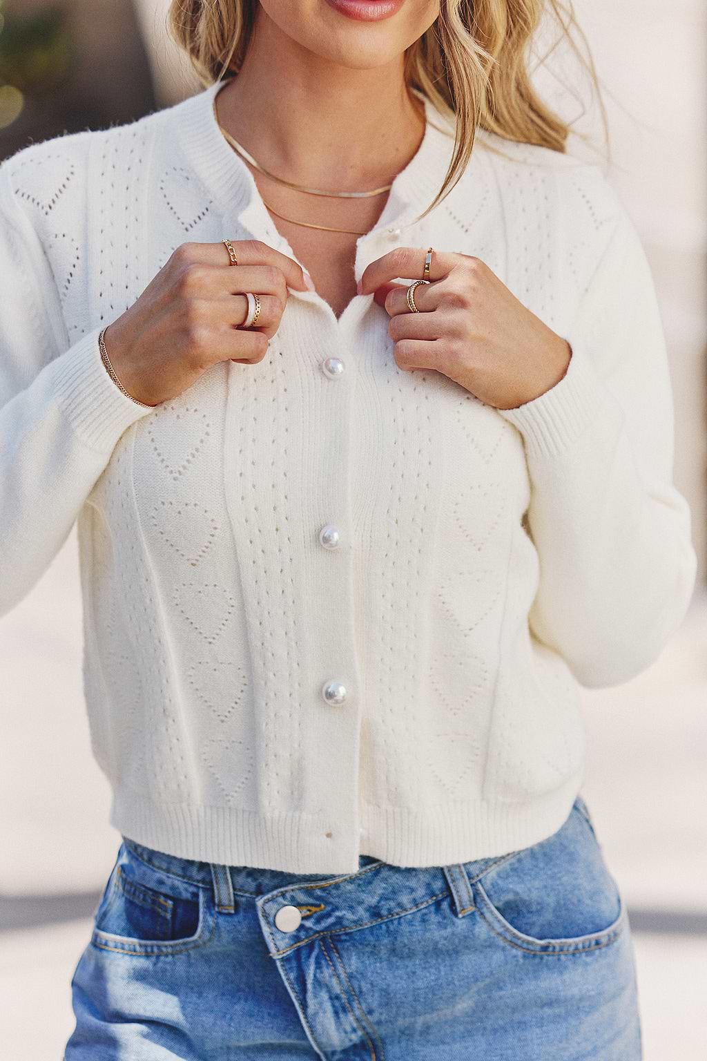 Full of Heart Cream Cardigan