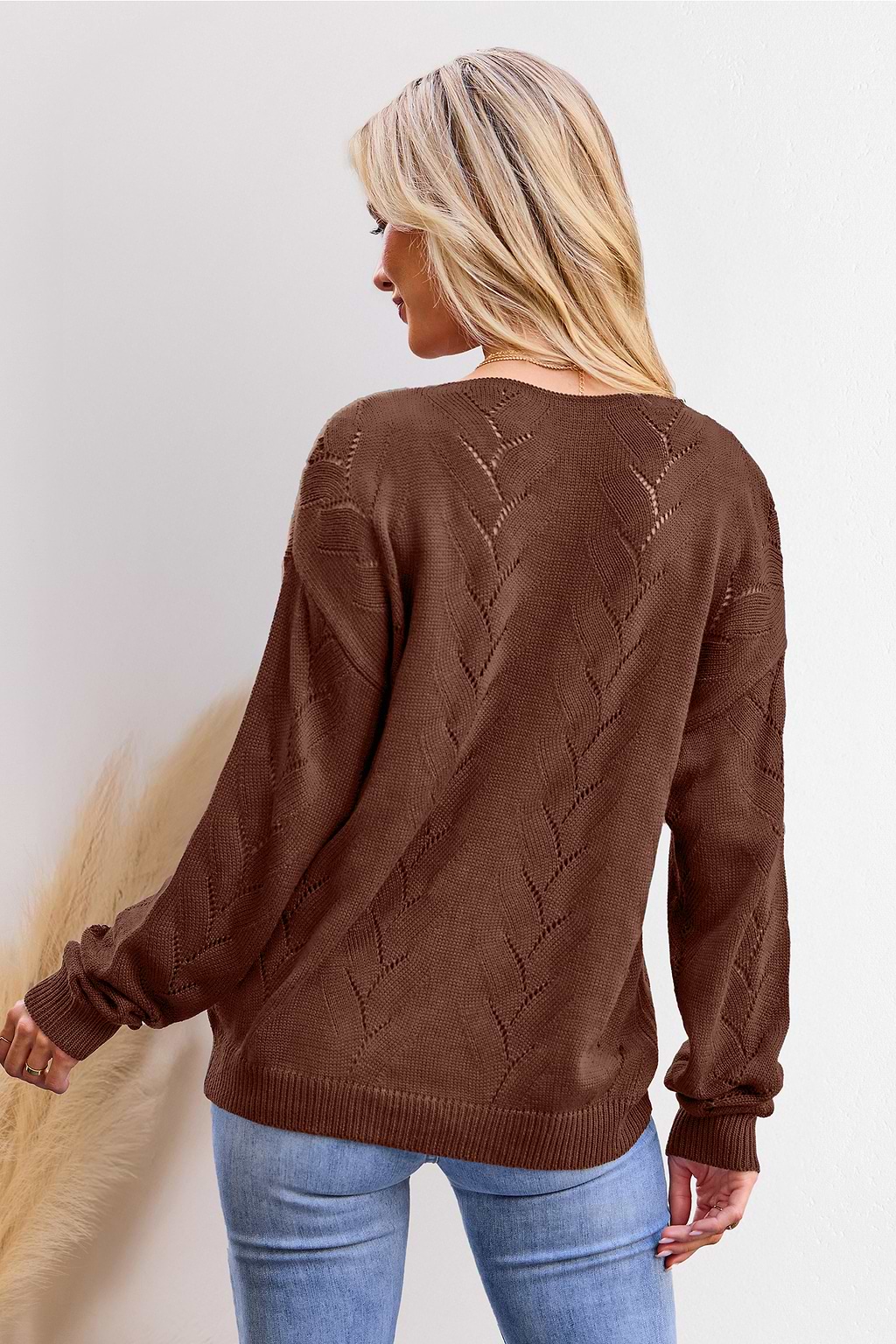 Follow Back Brown Sweater