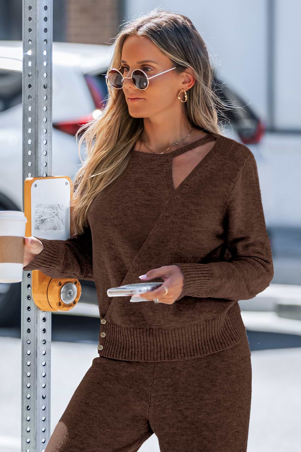 Brązowy sweter In the Know