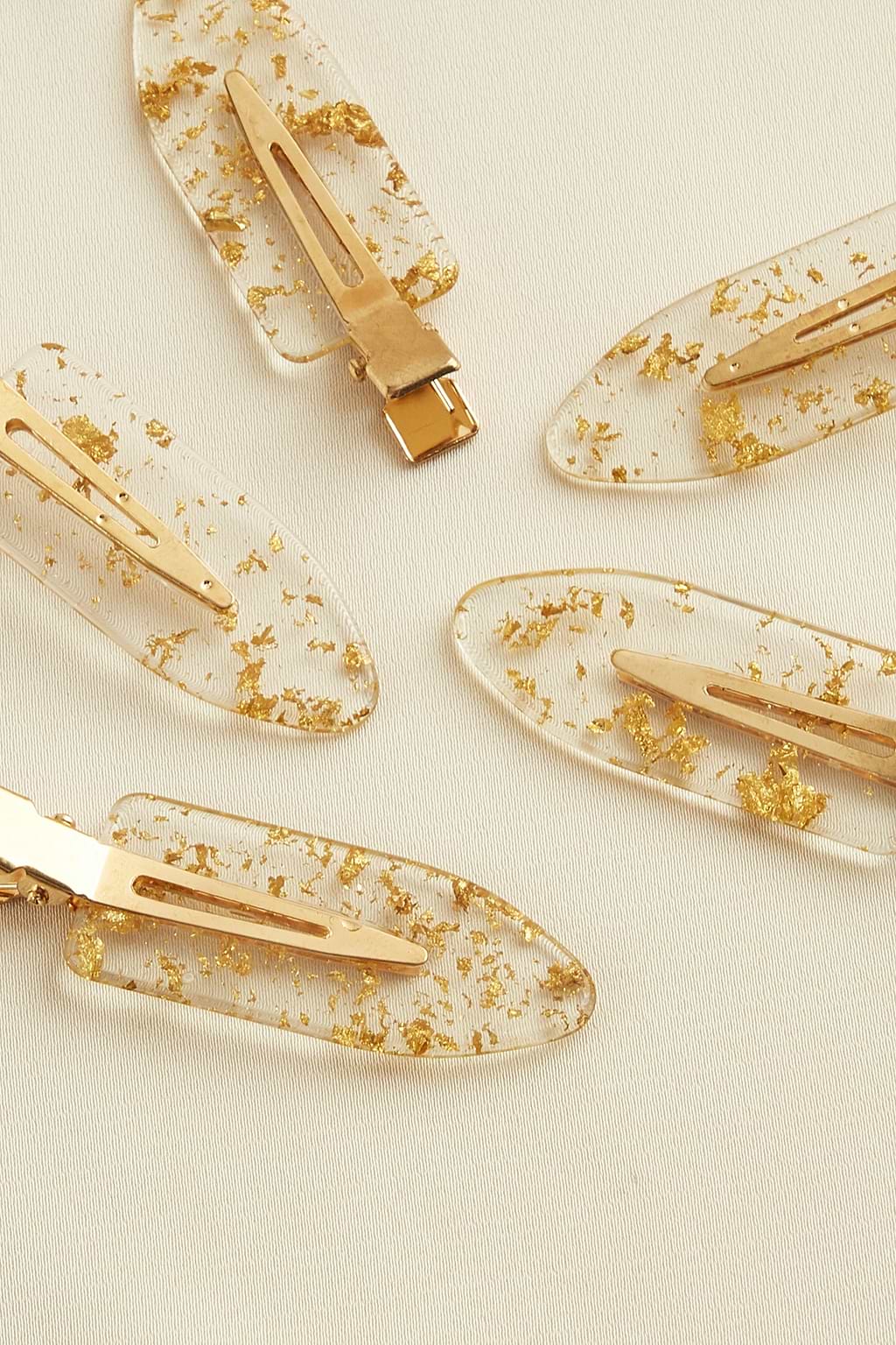 Goldenes Haarspangen-Set