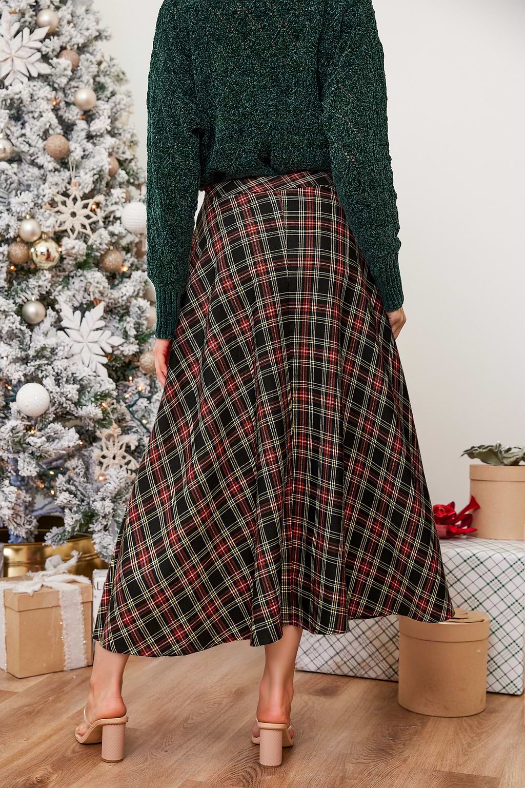 Jupe à carreaux fermeture éclair