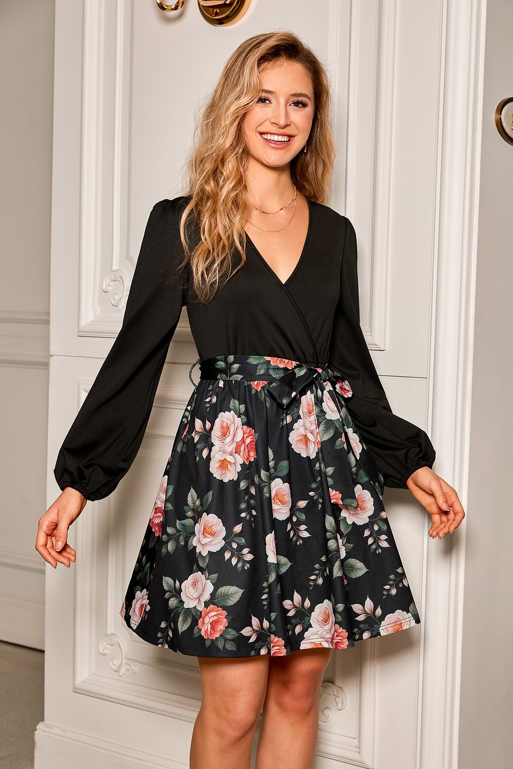 Big Romantic Floral Mini Dress