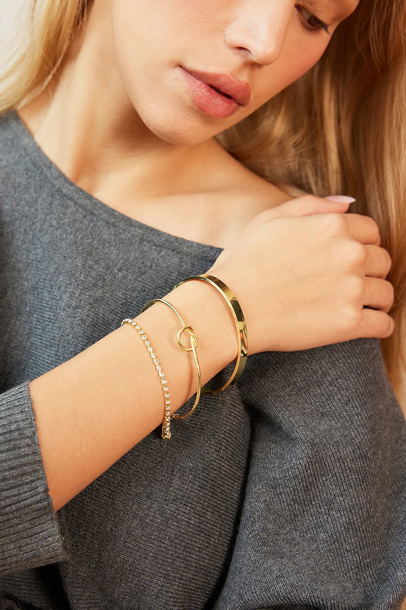 Glow for It Gold-Tone Bracelet Set