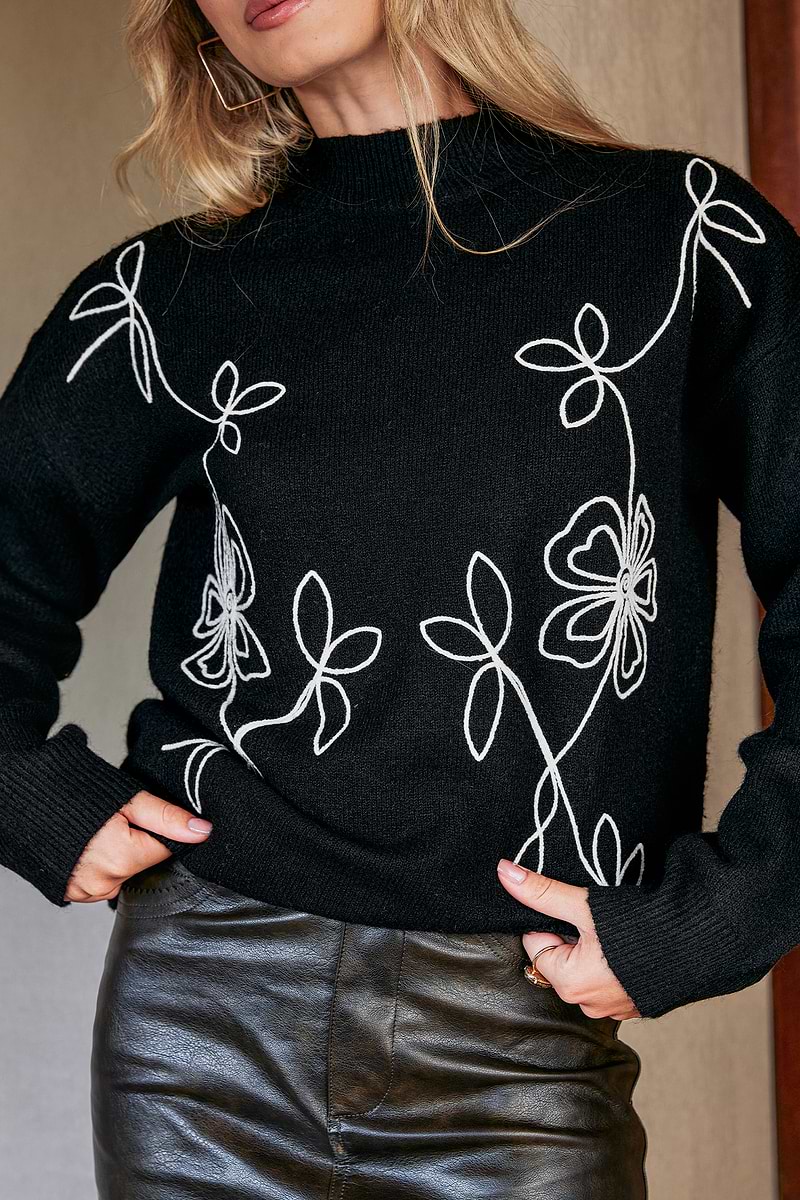 Little Wins Black Sweater