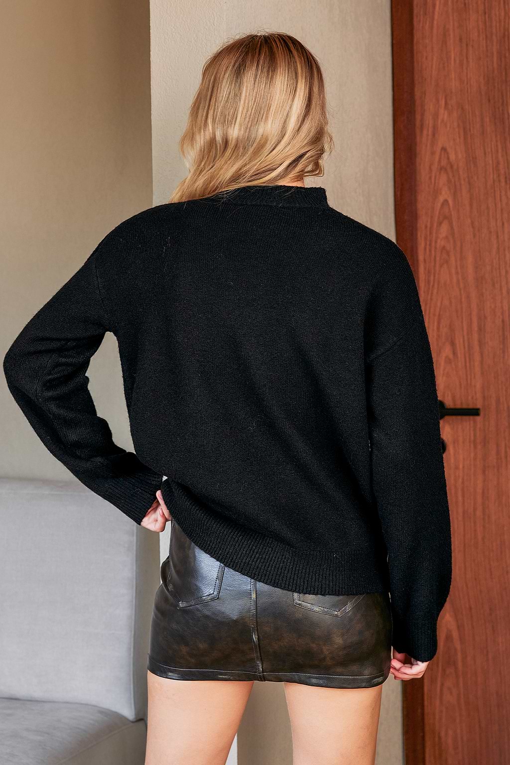 Little Wins Black Sweater