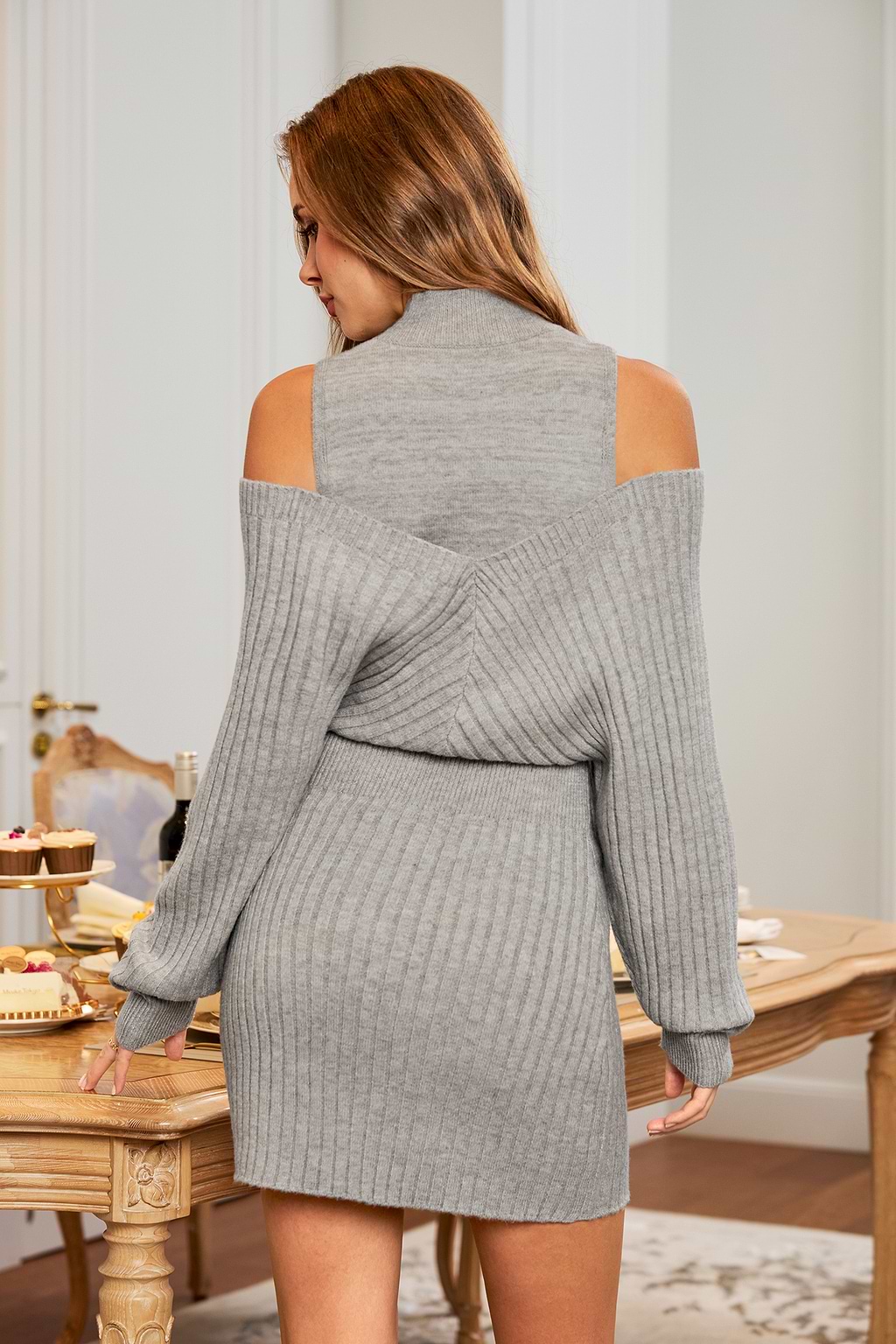 Wild About U Grey Sweater Dress