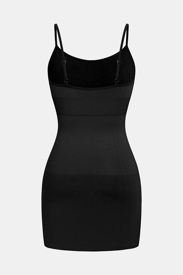 Cupshe Serving Body Black Shapewear Slip Dress - Black - L