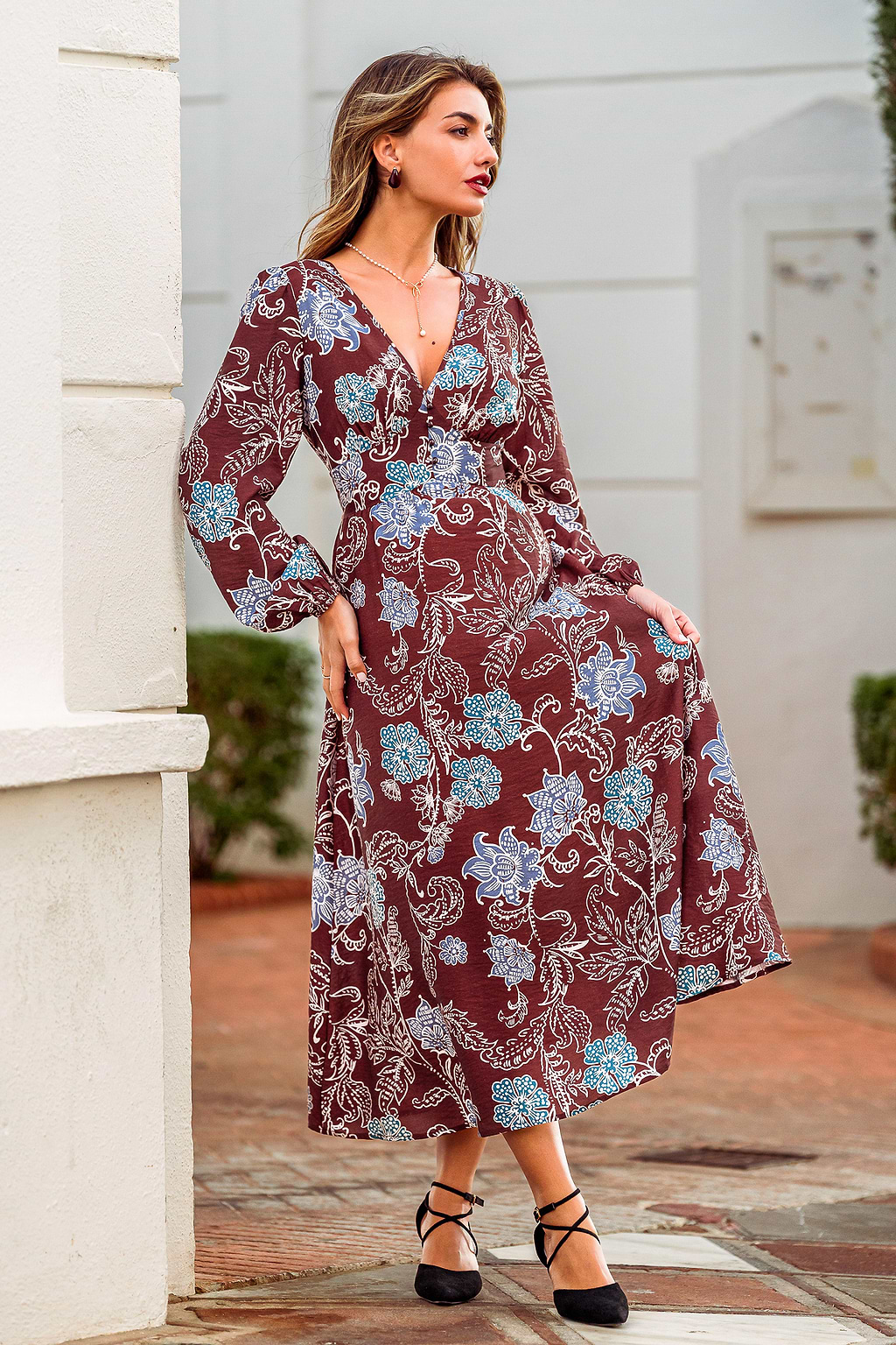 Abito lungo floreale Good Aura