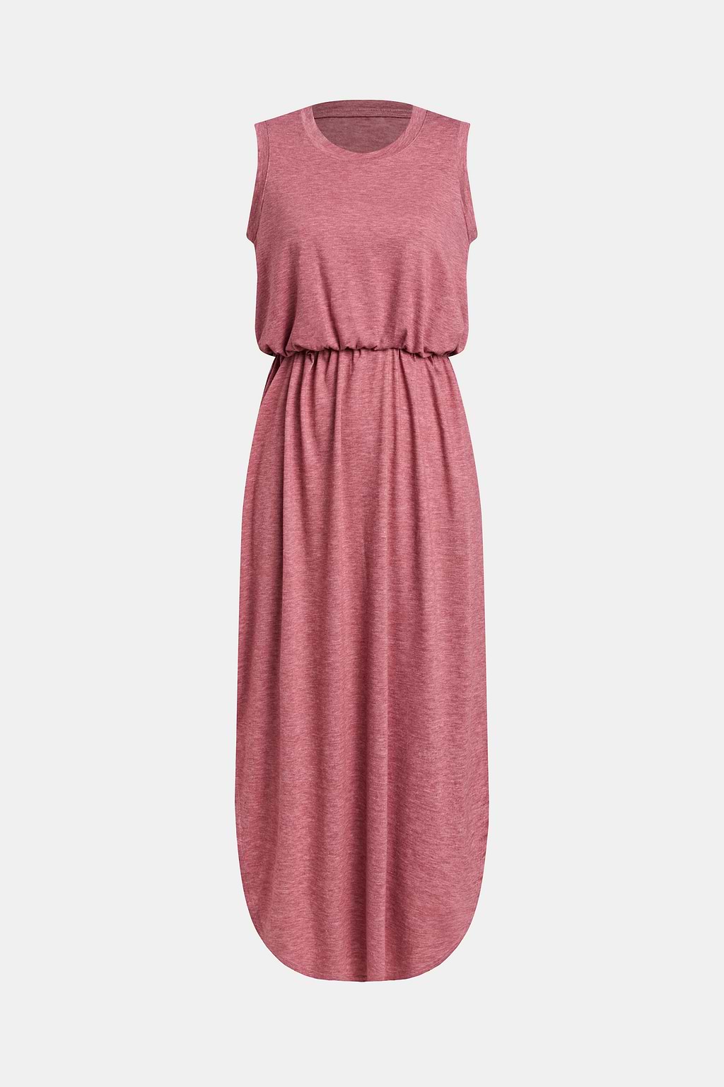 Robe rouge avec col rond